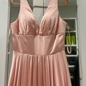 Elegant Pink Sleeveless Dress